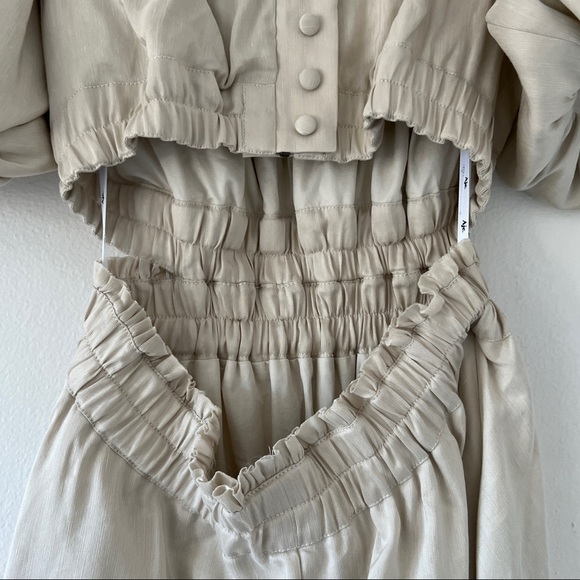 AJE Euphoria Cut Out Dress Stone • Size 8 • RRP $625 - Picture 15 of 16